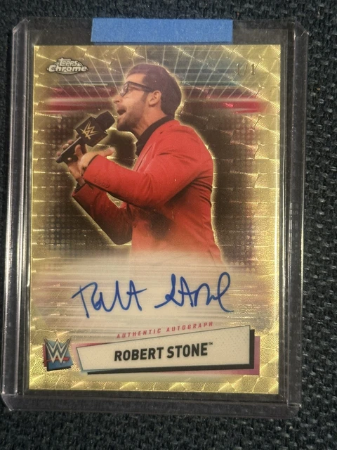 Robert Stone 2021 Topps Chrome WWE GOLD SuperFractor Auto 1/1