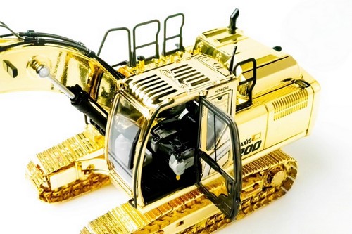 1/50 Scale Hitachi ZAXIS 200-7 Hydraulic Excavator Gold Diecast Model Toy - Picture 7 of 8