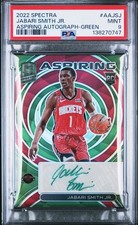 2022 JABARI SMITH PSA 9 AUTO PANINI SPECTRA ASPIRING GREEN ROOKIE ROCKETS # /50 