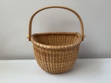 Nantucket basket smaller flat back for door, wall, freestanding nautical decor