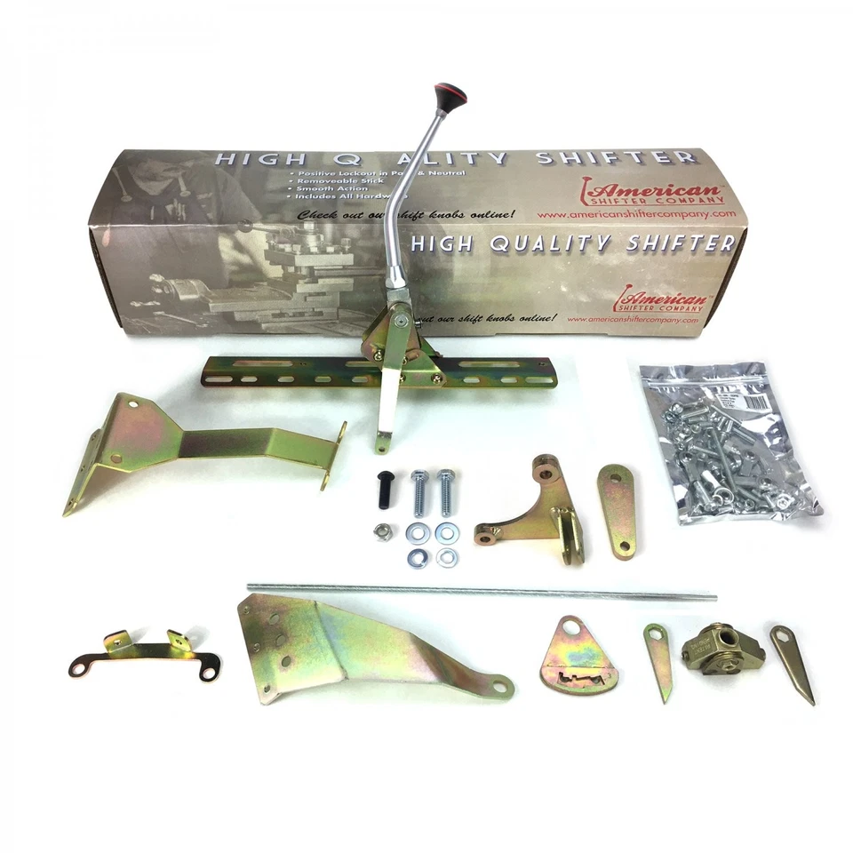 Side Shift Transmission Shifter Kit w/ 10" Chrome Arm for Chrysler 518 - Image 2 of 4