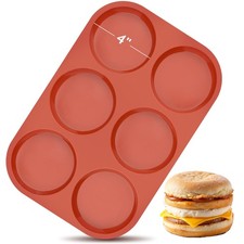 JOERSH Silicone Egg Mold Non-Stick 4 Inch Jum...
