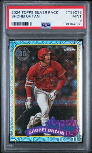 2024 TOPPS SILVER PACK 1989 CHROME PROMO #T89C73 SHOHEI OHTANI PSA 9