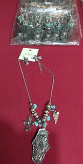 (LOT #06) LOT OF 12 WESTERN STYLE NECKLCE & EARRING SETS