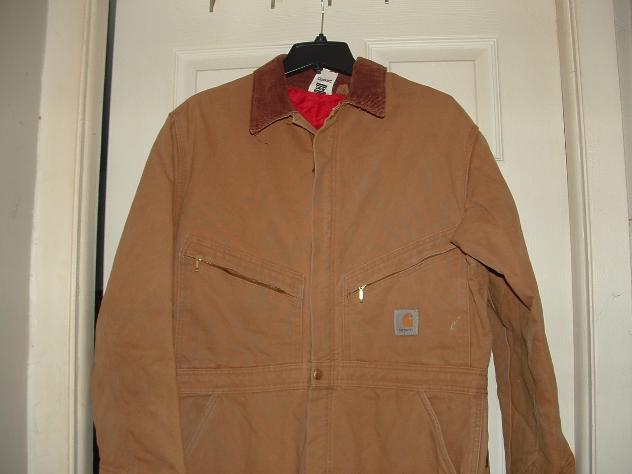 Vintage Carhartt X01 BRN Quilt Insulated Duck Coveralls Men's 42 Regular USA thumbnail 2