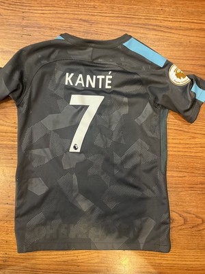 Chelsea FC 2017 Away Jersey #7 Kante Adidas Black Shirt youth
