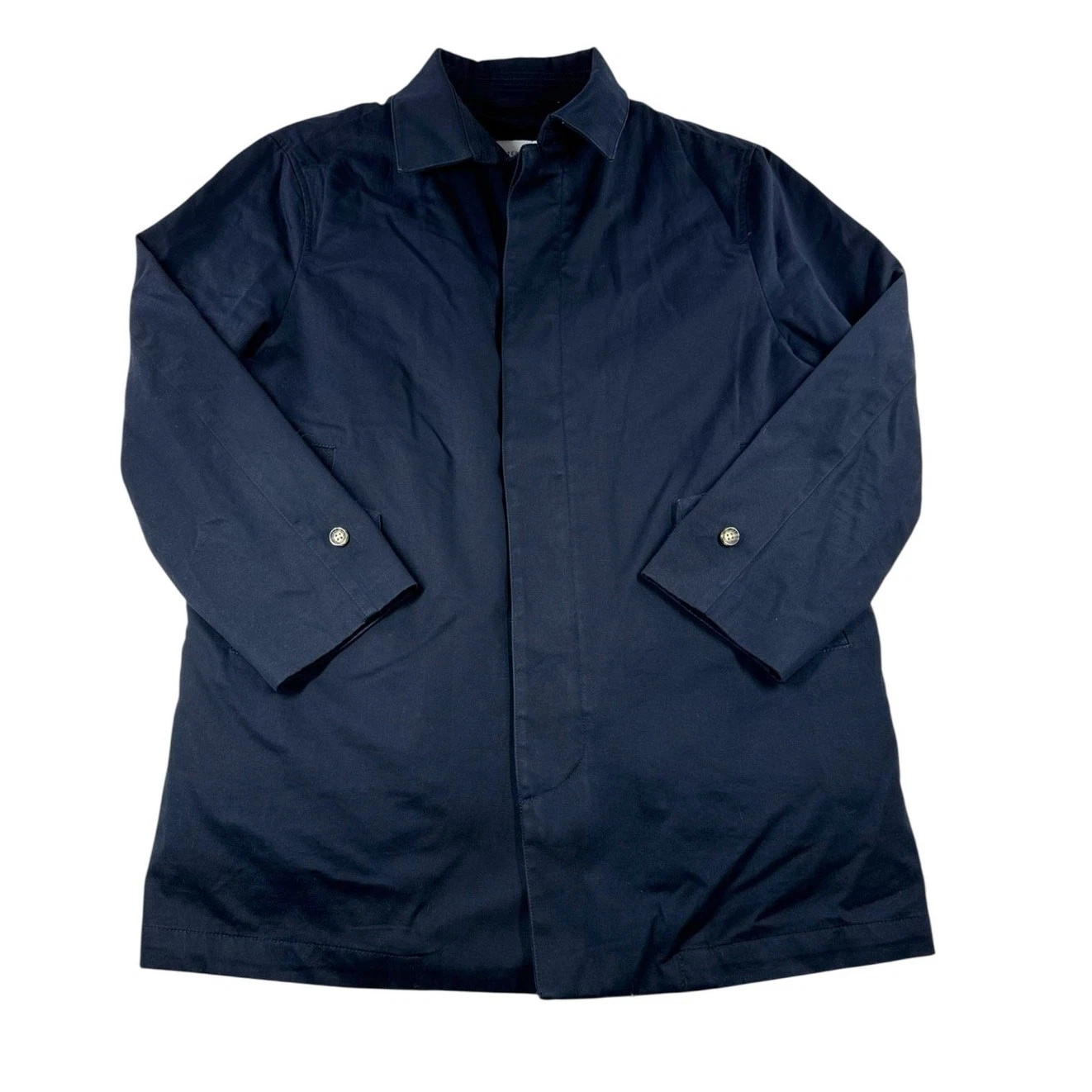Peter Manning NY Carnegie Coat Mens 2x Navy Blue Classic Zip Out Liner Cotton