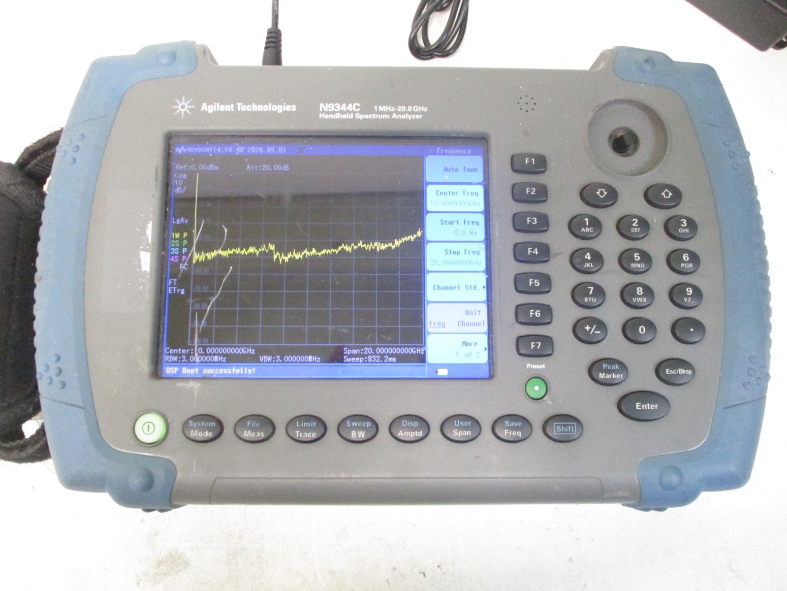 Agilent Technologies N9344C 1 MHz-20.0 GHz Handheld Spectrum Analyzer Untested
