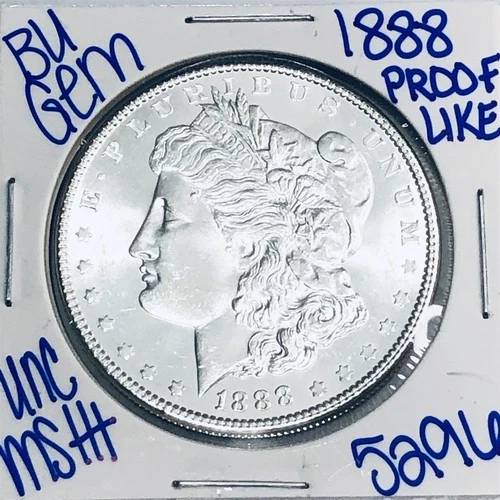 1888 BU UNCIRCULATED MORGAN SILVER DOLLAR AUTHENIC U.S.MINT FREE SHIPPING 5296