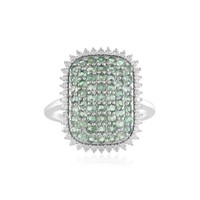 Cavill Alexandrit Ring 1,65Ct Sterlingsilber 925 Platin Damen GrüN
