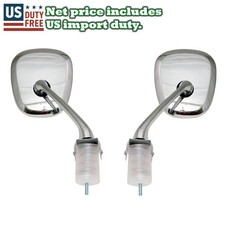 Chrome Steel Pair Fender Mirrors New Set For Mg Magnette Za Zb 1953 - 1969 Lh Rh
