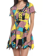 Women's Disney Nightmare Before Christmas Sally Dress Halloween Costume M Medium