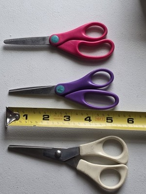 3 Pair 5'' Scissors Acme Junior Stainless Steel #1312 #13130 Crafts Sewing Hobby