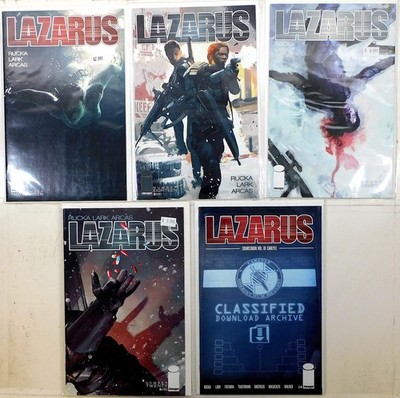 Lazarus Lot of 5 #14, 18, 19, 20, Sourcebook 1 (2015) Image Comics 1st Print