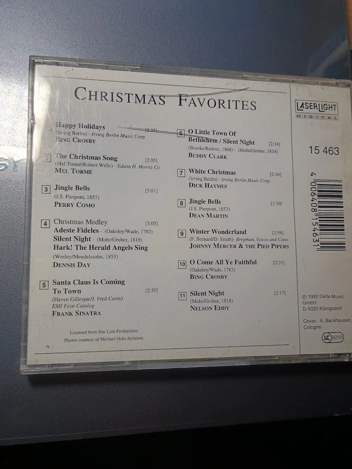 CD Dean Martin, Perry Como, Mel Tormé a.o. Christmas Favorites Laserlight Dig - Bild 2 von 4