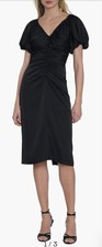 Maggy London Womens Puff Sleeve Below The Knee Women's Dress with Ruching size 0