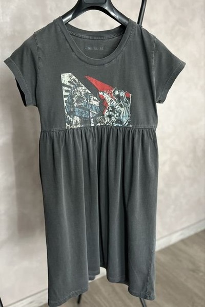 Women Zadig & Voltaire Dress Grey-Black Cotton M