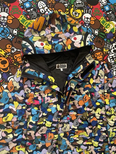 A Bathing Ape Black Multi Camo Snowboarding Shark Jacket - Picture 3 of 17