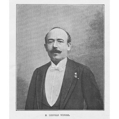 LEOPOLD WENZEL Italian Composer and Conductor - Antique Print 1892
