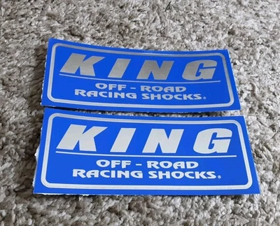 BLUE CHROME KING OFFROAD SHOCKS Replacement Shock Decals Stickers Emblems Desert - Bild 1 von 4