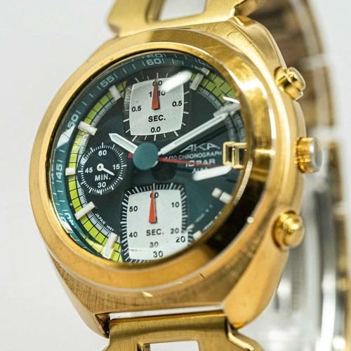 *Exc+5* Vintage 1996 SEIKO ALBA AKA V657-6030 Quartz Chronograph Green 39mm Mens