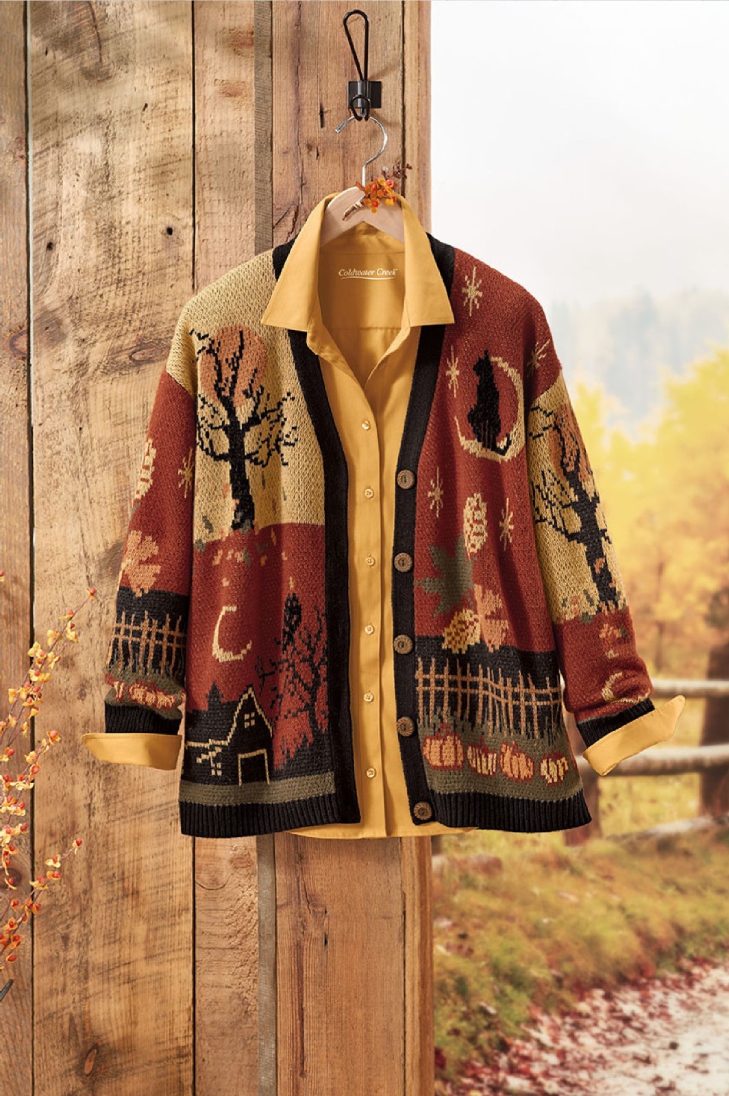 Coldwater Creek Harvest Time Cardigan, Multi Size