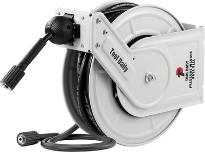 #ad Heavy Duty 60FT Retractable Pressure Washer Hose Reel 3600 PSI Auto Rewind $183.99