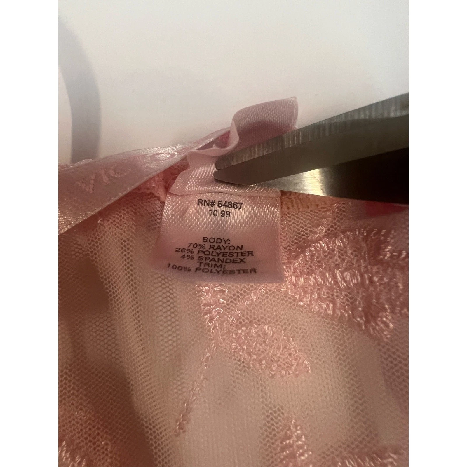 UNDERCOVER Abito slip Victorias Secret Coquette floreale delicato rosa morbido floreale a rete taglia XL