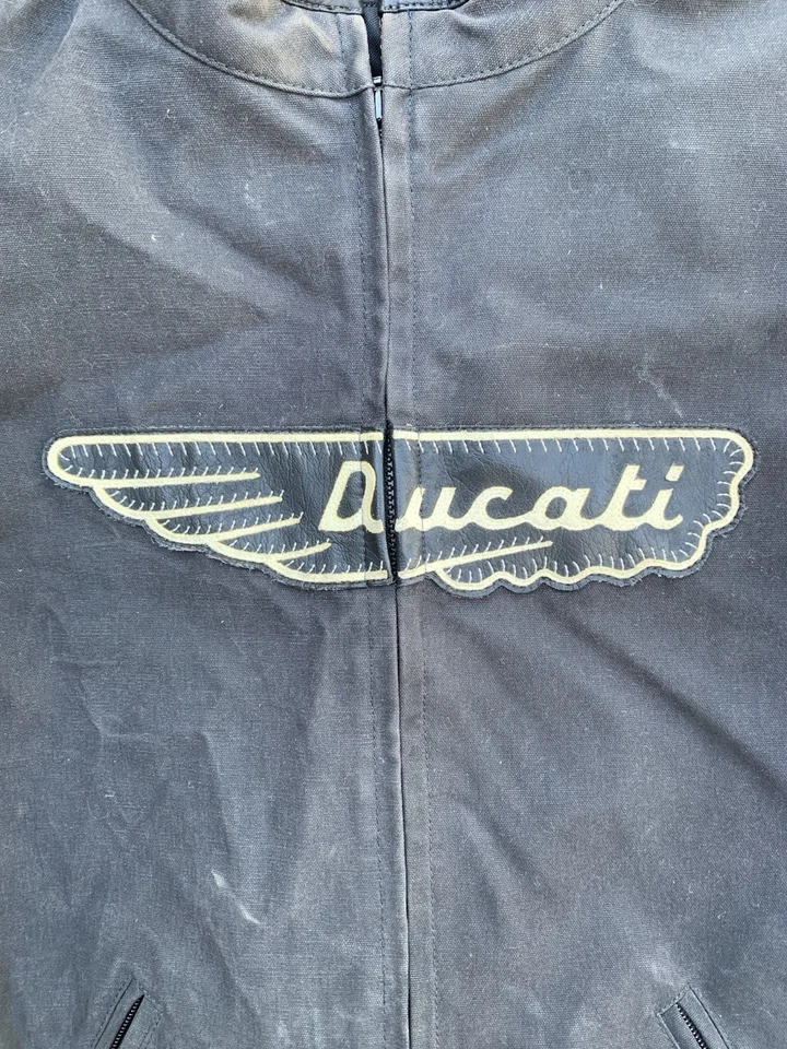 Rare Dainese Ducati Meccanica canvas Motorcycle Jacket - Image 3 of 4