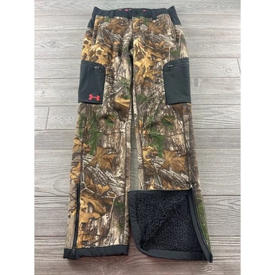 Under Armour Storm RealTree Camo Sherpa Fleece Hunting Pants Womens Small Pink - Image 1 of 4