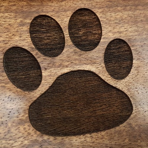 Paw Only Engraved Pet Dog or Cat Urn Ashes Pet Box Dog Casket Lasered - Picture 6 of 7