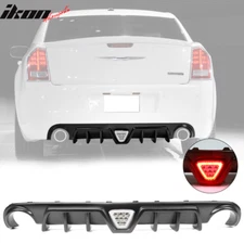 Fits 12-14 Chrysler 300 SRT Shark Fin Rear Diffuser Lip with Clear LED Light