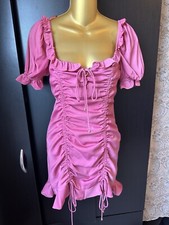 SUMMER SALE Pink Ruched gorgeous dress women's size small New With Tag