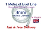 3mm id CLEAR PETROL OIL FUEL PIPE HOSE LINE. -* 1 Metre Length