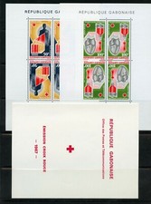 I579 Gabon 1967 Red Cross sheets with folder MNH