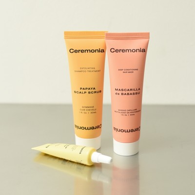 CEREMONIA Exfoliating Shampoo Deep Conditioning Hair Mask Scalp Remedy Oil Reise