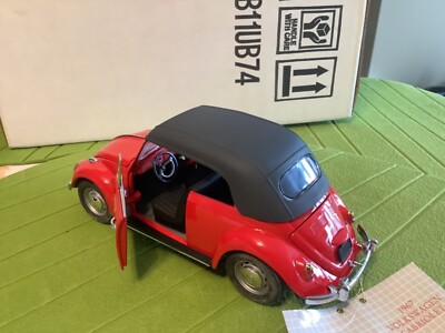 フランクリンミント1967 volkswagen cabriolet 1967 VOLKSWAGEN CABRIOLET FRANKLIN MINT DIE CAST 1:24 RED