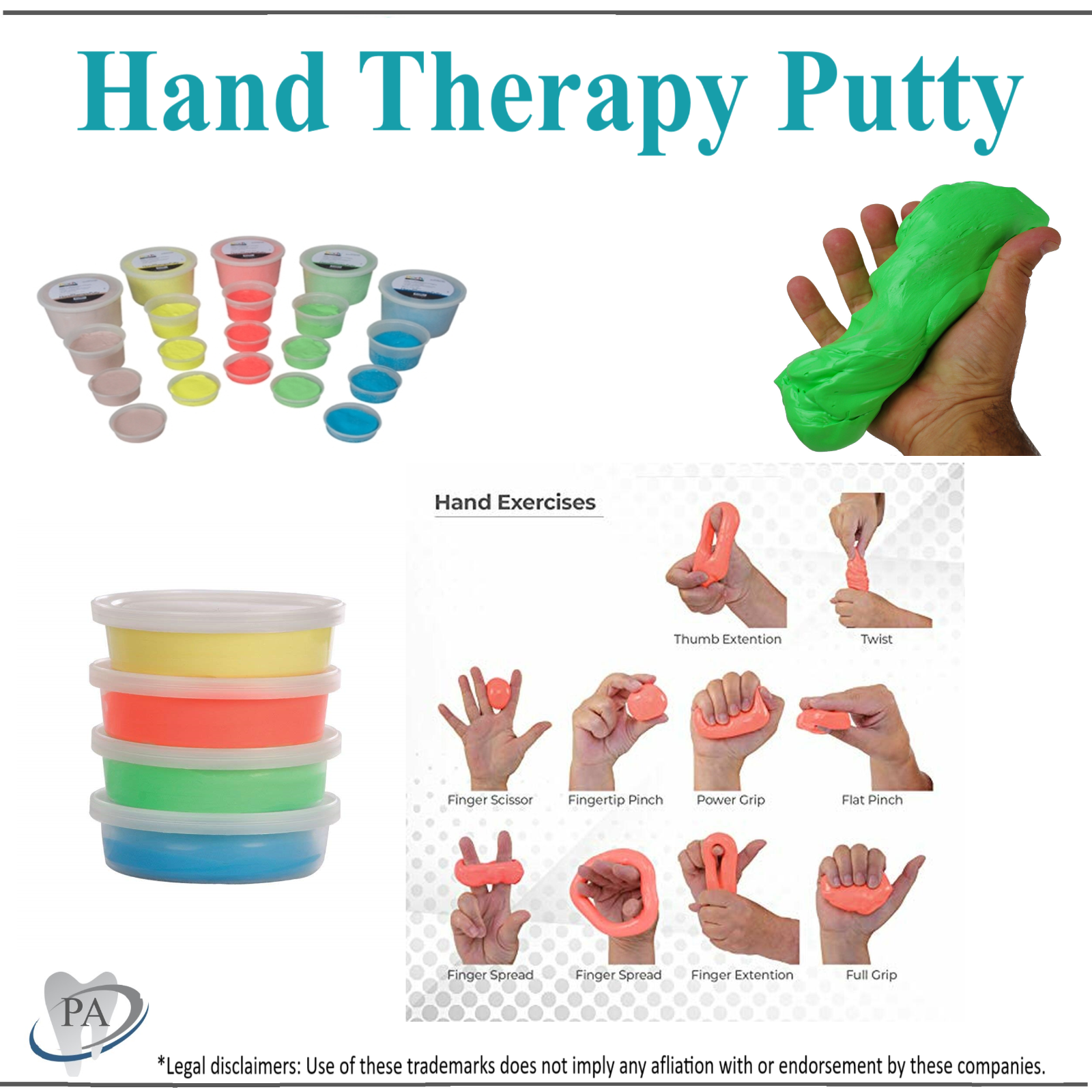 Therapy Putty Resistive Hand Exercise Theraputty CHOOSE Size