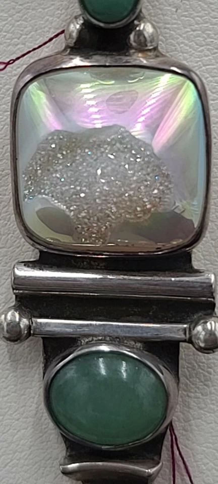 PINGENTE E BROCHURA: DRUSY DE TITÂNIO E AVENTURA VERDE.. I KNOW DOENTE DIREITO - Imagem 3 de 4