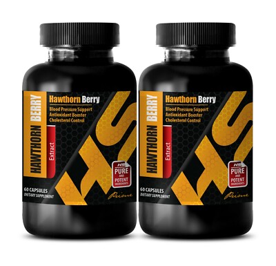 hawthorn herb - HAWTHORN BERRIES EXTRACT 665mg - stress relief - 2 Bottles