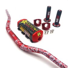 Motorcycle Handlebar with Bar 1-1/8" Handle bar Chest Pads PRO Grips and CNC 28.