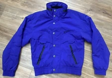 VINTAGE MEN’S TYROLIA FULL ZIP SNAP UP MICROSEAL PURPLE SKI JACKET SIZE SMALL
