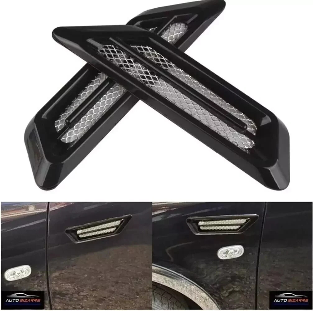 for all Car Black Car Styling Decorative Side Vents Air Flow Duct Grill Sticker