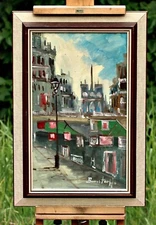Leif Brunstorff - cityscape from Paris, oil on canvas painting, listed artist