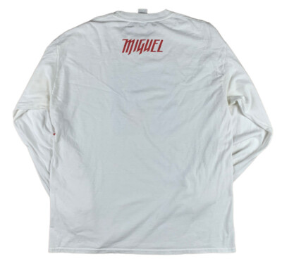 RARE Miguel 'Wildheart' Album Tour White Long Sleeve Graphic T