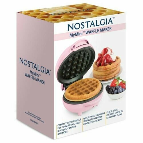 mini waffle maker pink