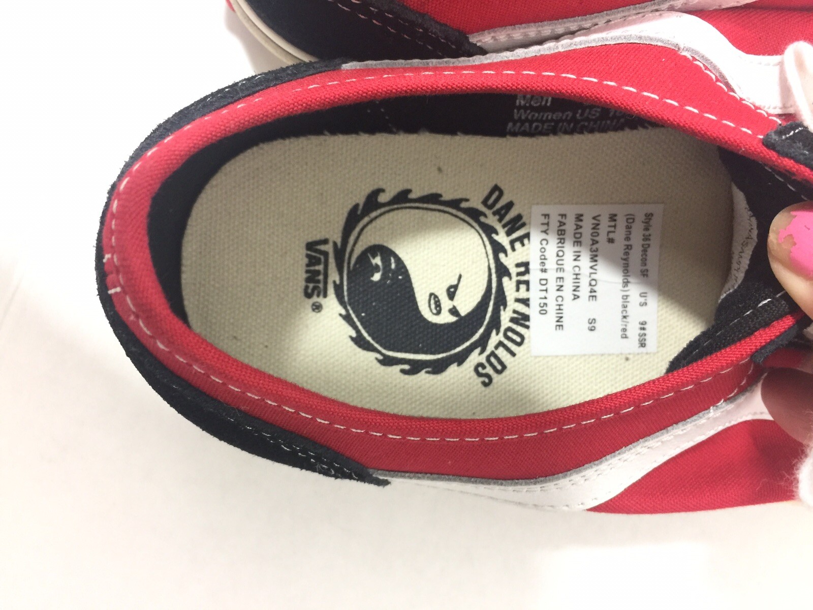 vans style 36 dane reynolds black red