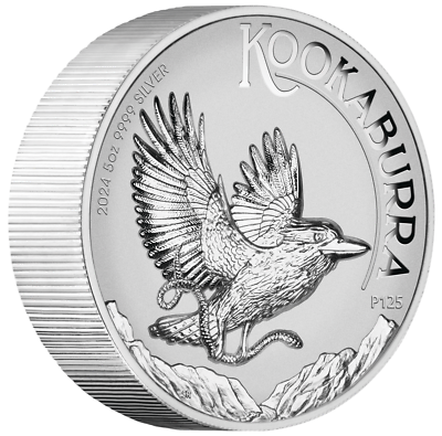 500 Mintage* 2024 INCUSED High Relief Kookaburra 5oz $8 Silver