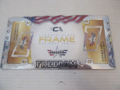 Custom Accessories Freedom Metal Auto Frame,  US Flag 90136
