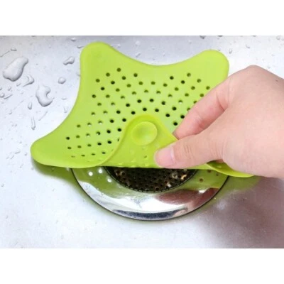 Filtre à Evier Butée Baignoire Anti Cheveux Crépine Silicone Etoile de Mer - Photo 1/4
